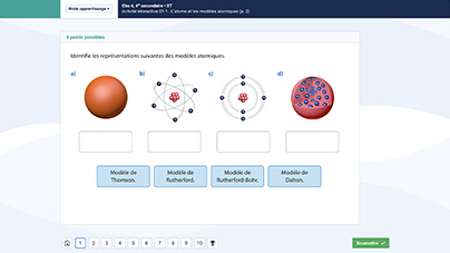 Illustrating miniature Interactive Activity 1-1: The atom and atomic models [ST]