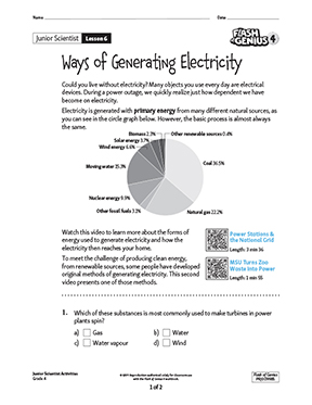 Thumbnail illustration Junior Scientist 06: Ways of Generating Electricity