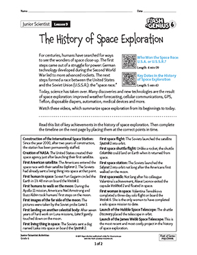 Thumbnail illustration Junior Scientist 09: The History of Space Exploration
