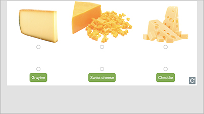 Miniature illustration Interactive content 3-1: Matching activity – Types of cheese